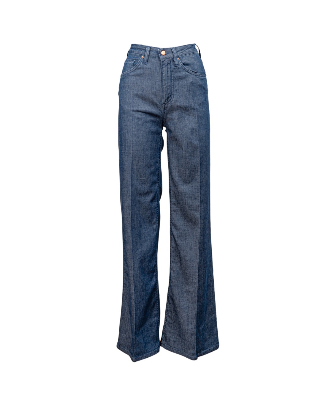 shop DON THE FULLER  Jeans: Don The Fuller jeans "West" a zampa.
Elasticizzato.
Modello 5 tasche.
Passanti per cintura.
Vita alta.
Chiusura con zip e bottone.
Composizione: 76% cotone 15% lyocell 6% elastomultiester 3% elastan.
Made in Italy.. WEST DTFDOM SS765-B number 6999126
